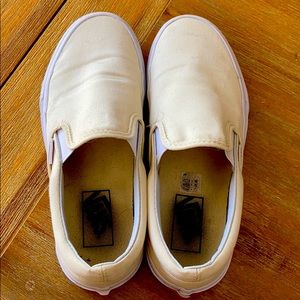 White Vans Slip on